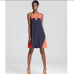 Colorblock Keyhole Dress