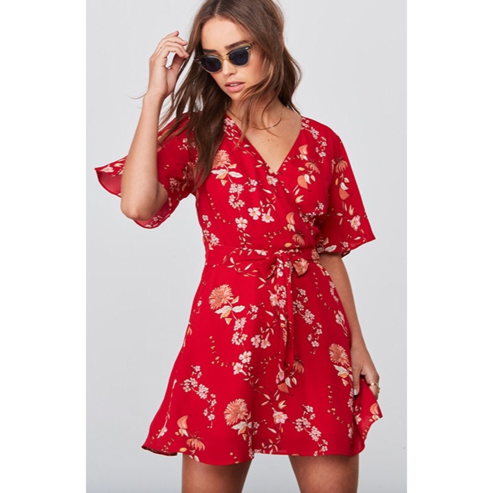 Laselle printed wrap dress