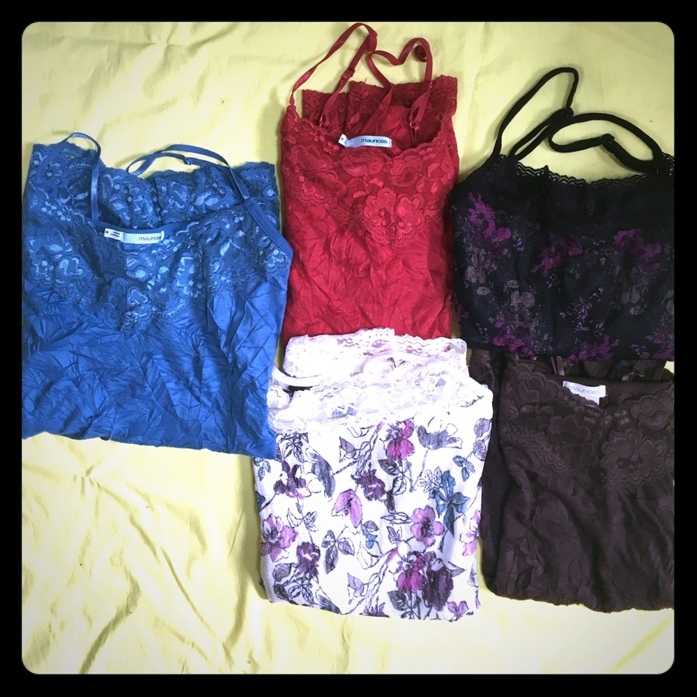 Set of 5 Maurice's women's Size M camisoles