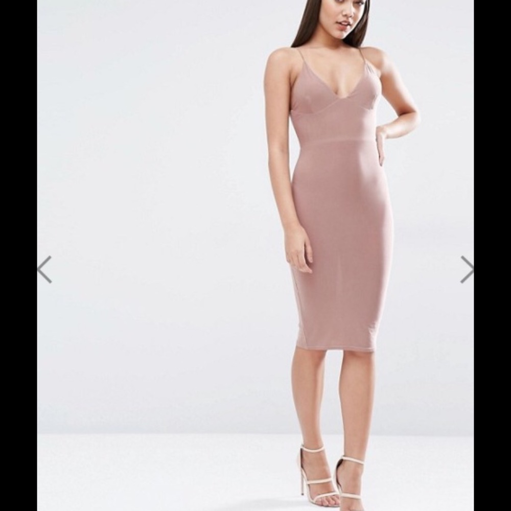 Velvet midi dress size 6 NWT ASOS