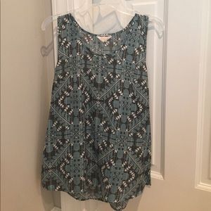 Aztec print tank top