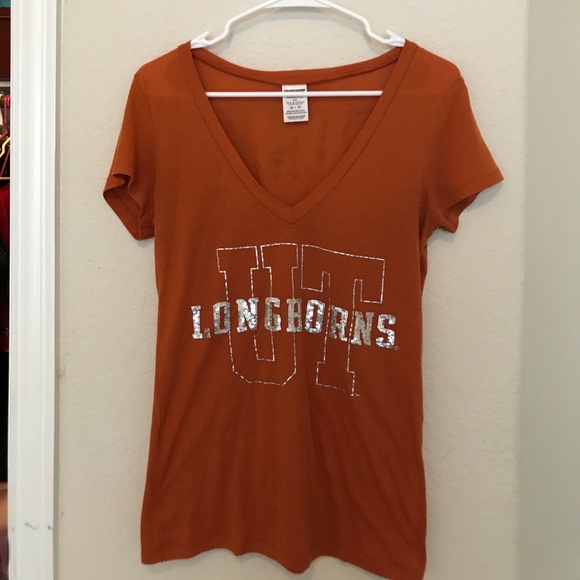 VS Pink University of Texas UT V-Neck Tee - Picture 1 of 5