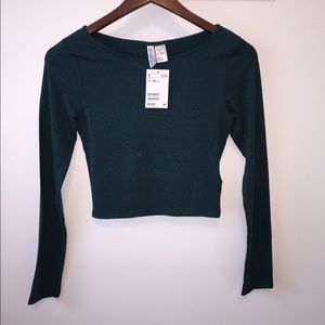 NWT Dark Teal Crop Top from H&M