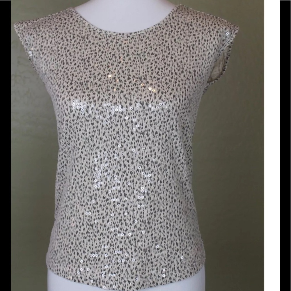 Ann Taylor LOFT Women's Sequin Blouse Sz XSP