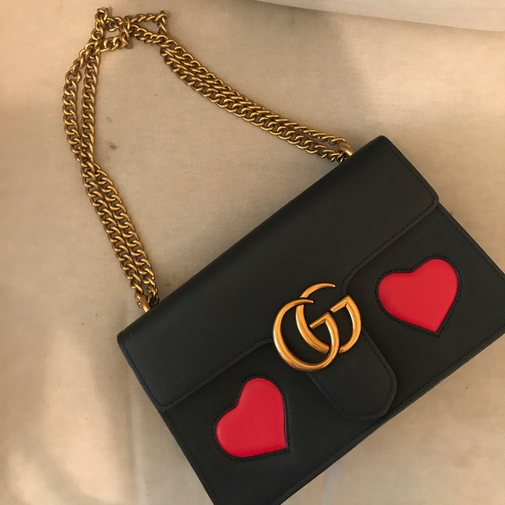 Gucci Marmont bag with hearts