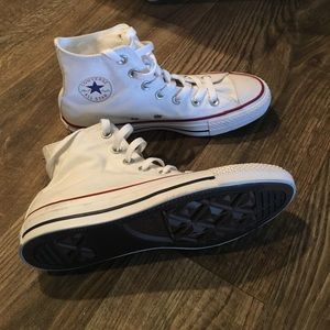 White converse high tops