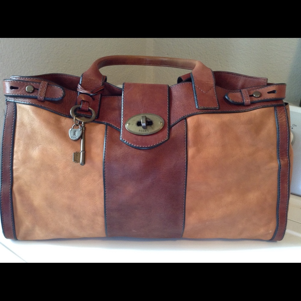 Fossil Vintage Reissue Leather Weekender Tote
