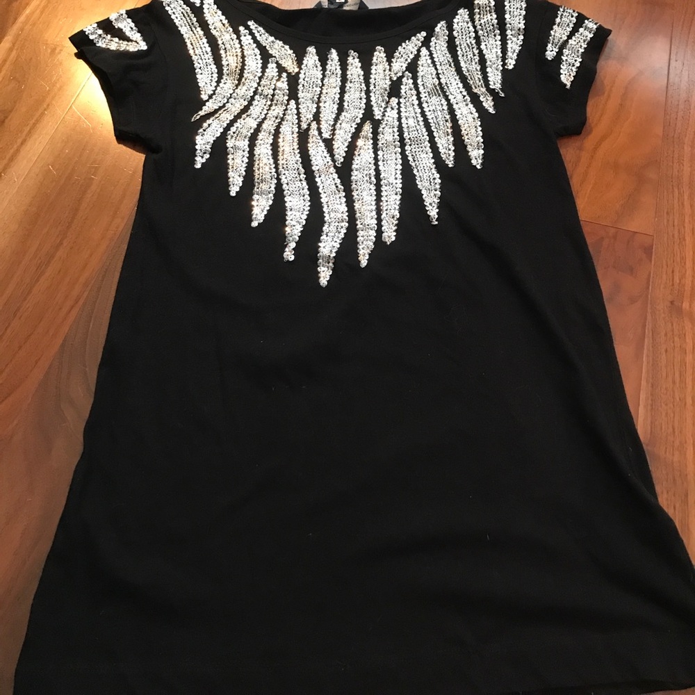 Short sleeve, French Connection beaded long shirt