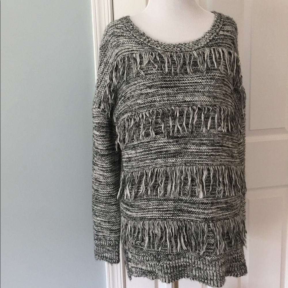 Express Fringe Front Sweater