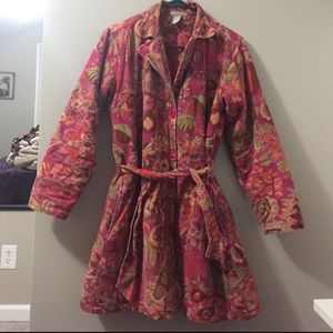 Pink floral coat