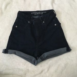 Hi Rise Dark Wash Jean Shorts