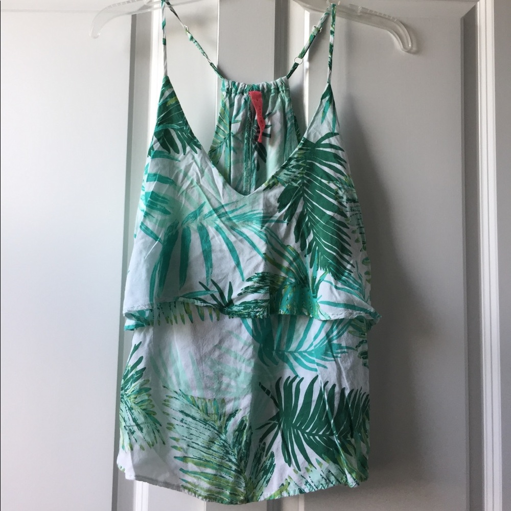 Eighty Sixty Palm Tree Flowy Tank Top