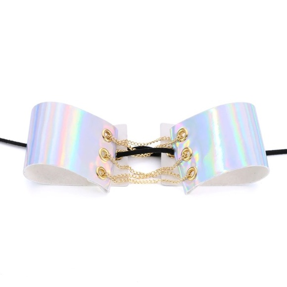 Holographic Chained Laced Choker - Picture 6 of 7