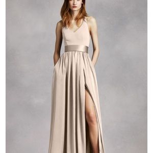 Davids Bridal champagne dress (Vera Wang)