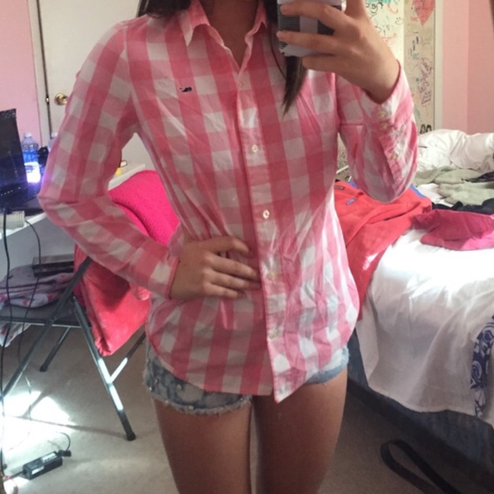 Vineyard vines checkered gingham button up