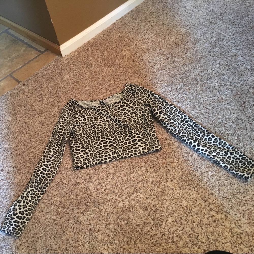 Cheetah print crop top