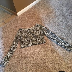 Cheetah print crop top
