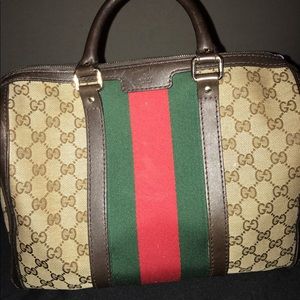Gucci canvas Boston bag