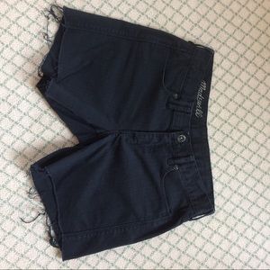 Black denim Madewell cutoffs