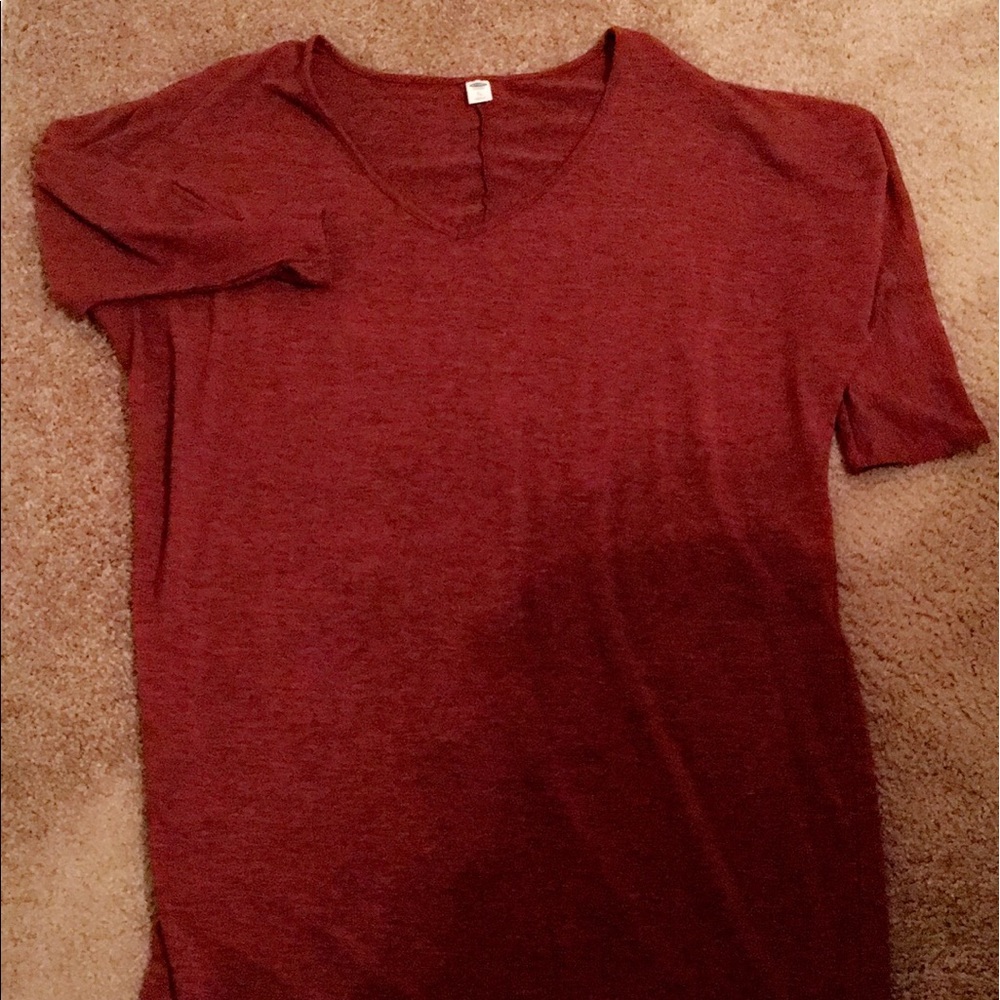 Maroon 3/4 sleeve dress
