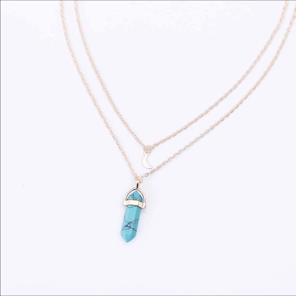 Layered pendant choker ✨