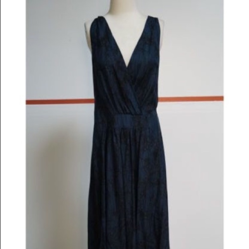 Marc Jacobs Black and Blue Silk Gown 6