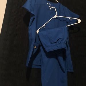 Blue scrub set