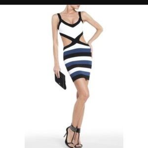 BCBG bandage dress with cut outs