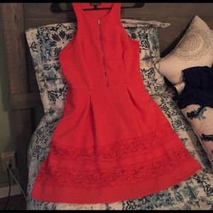 Pink Express dress with lace detail!