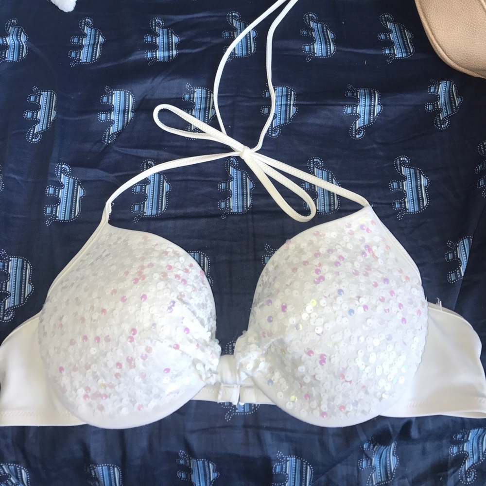 White VS Pink bathing suit top