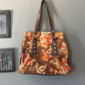 1970s inspired carpet purse