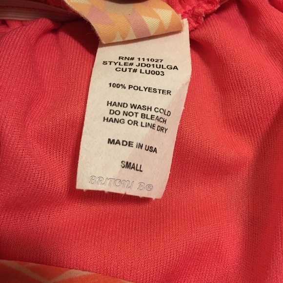 Adorable Asymmetrical Coral Sun Dress - Picture 4 of 4