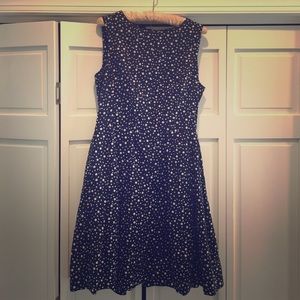 Black and White Polka Dot Fit and Flare Dress