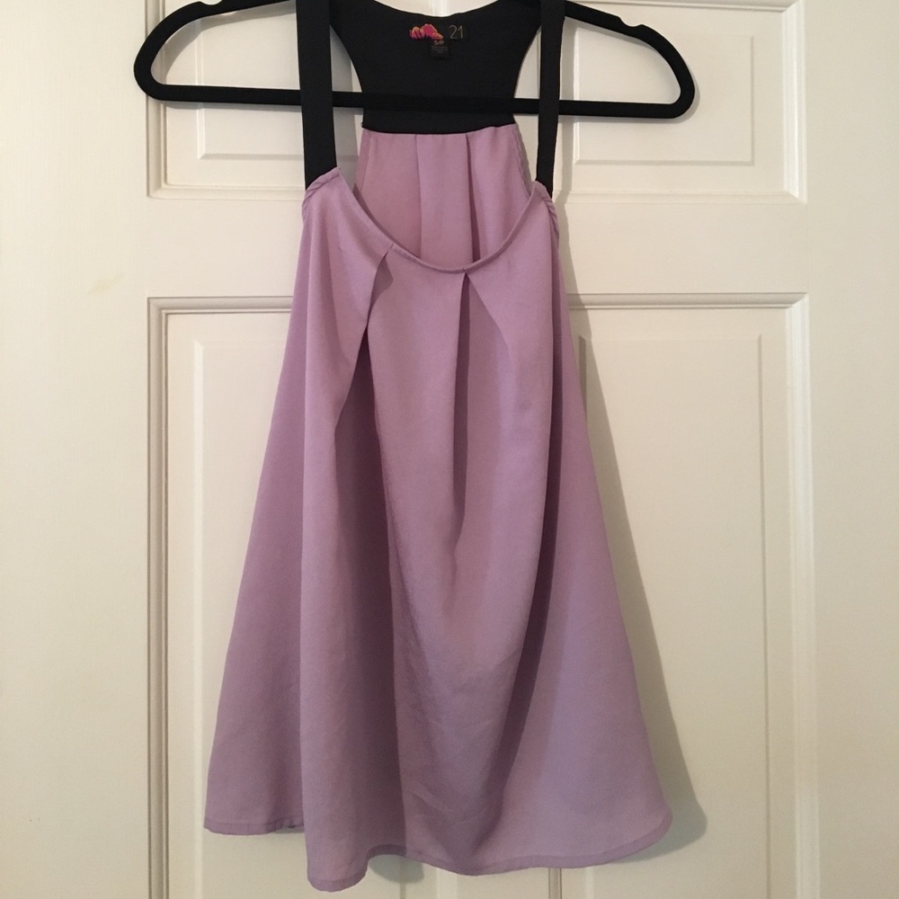 Lavender & Black Trapeze Top