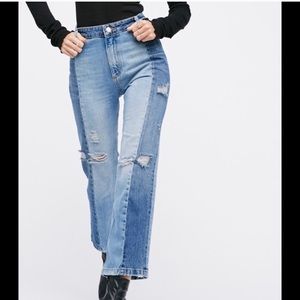 Free People Patch Work Skinny