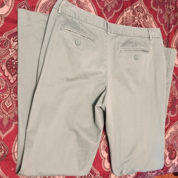Green MOSSIMO Stretch pants. Size 14 Tall. - Picture 2 of 5