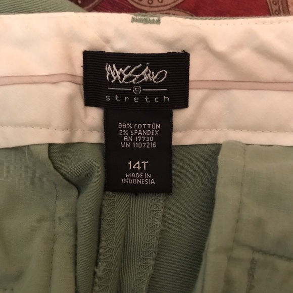 Green MOSSIMO Stretch pants. Size 14 Tall. - Picture 4 of 5