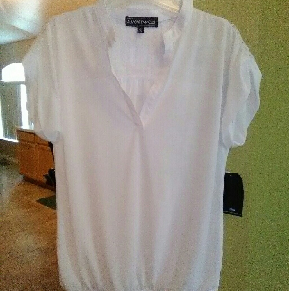 White Top. With lace in the back.
