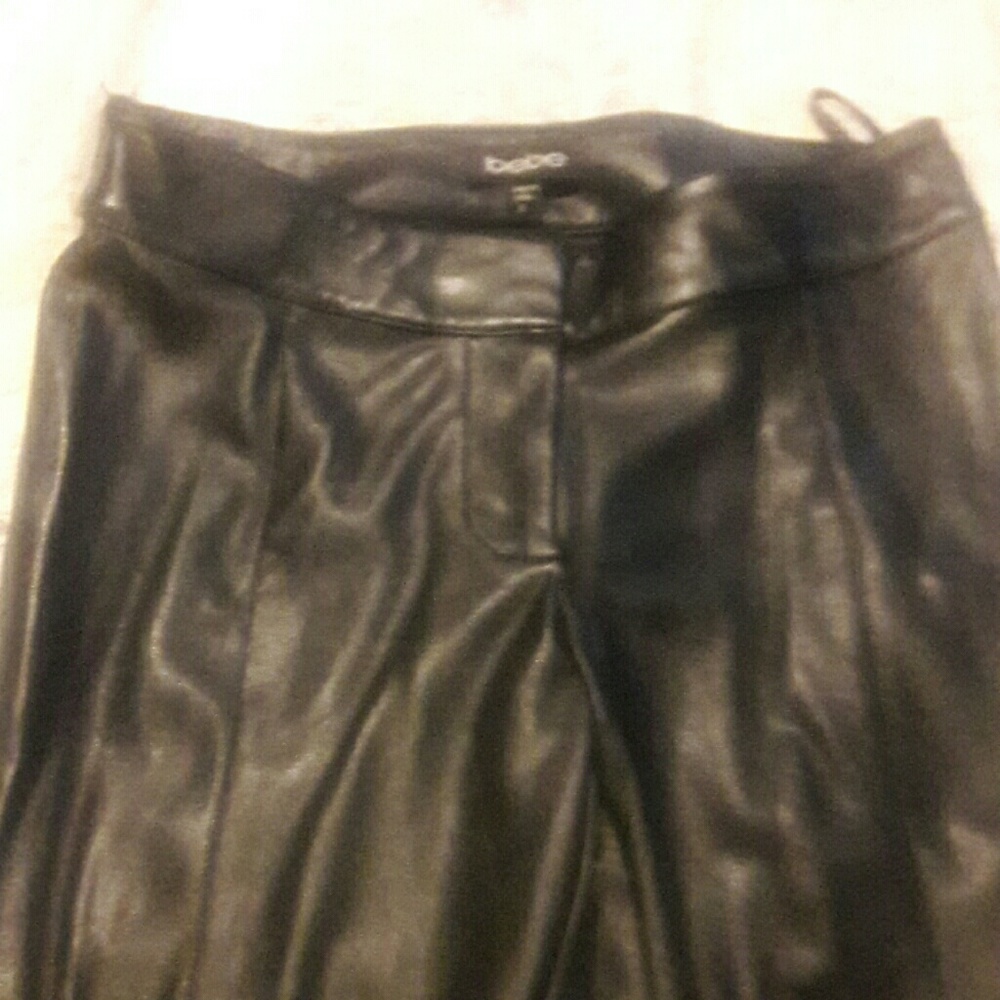 Bebe black pleather pants
