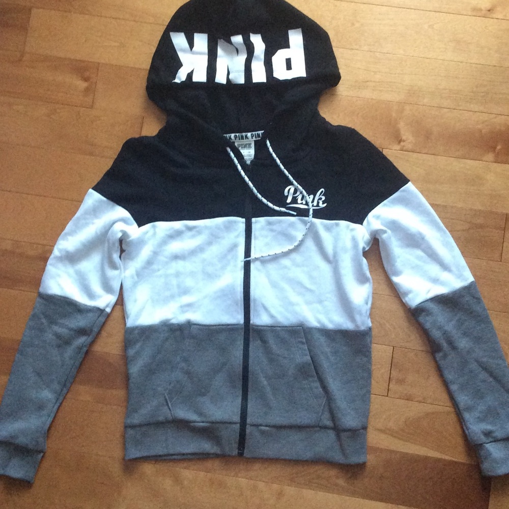 Black, grey and white Pink sweater