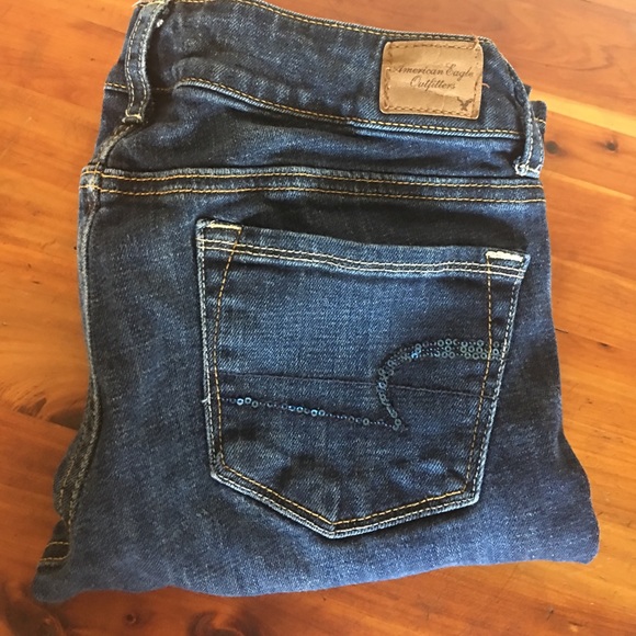 American Eagle Outfitters Denim - Sequined pocket skinny kick jeans American Eagle Outfitters Denim - Sequined pocket skinny kick jeans