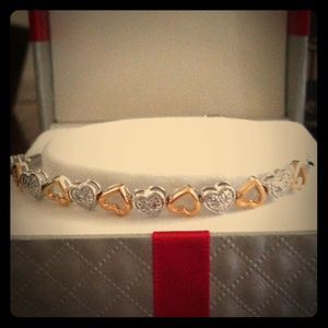 Sterling silver 14k gold bracelet