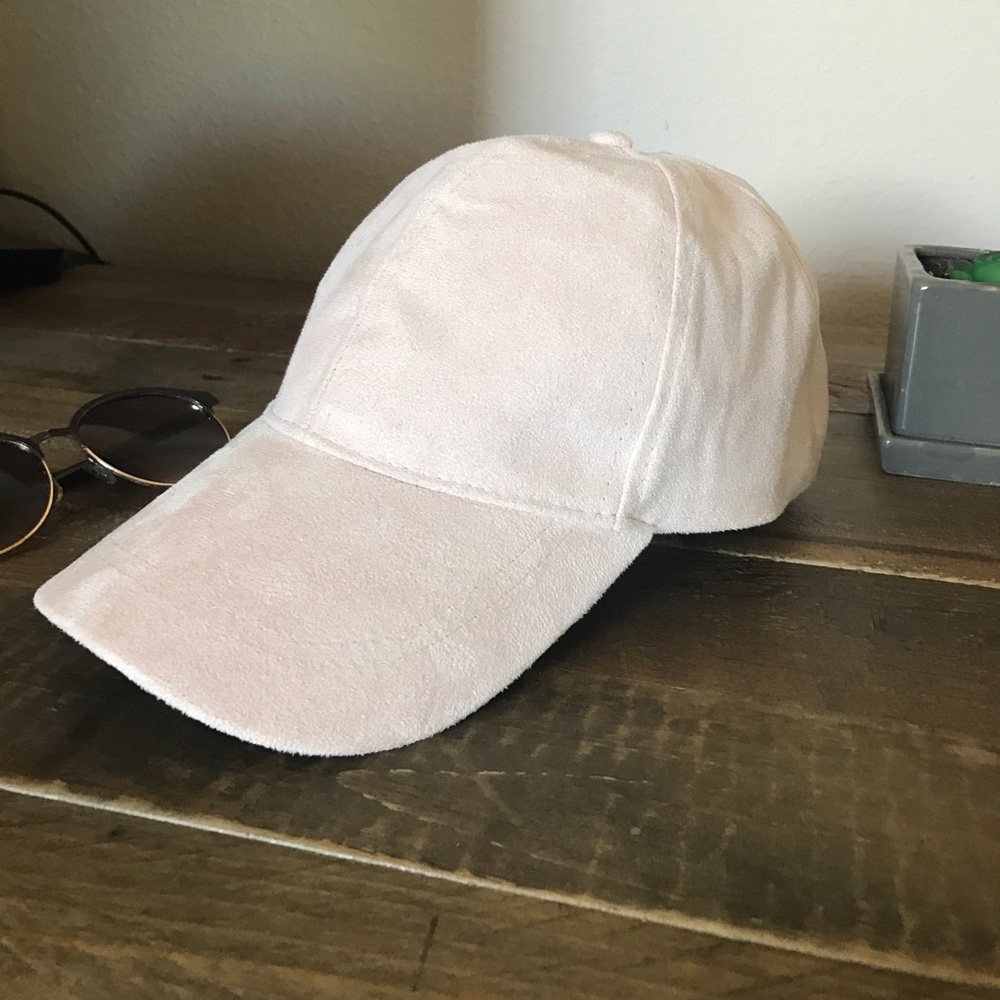 Soft Pink Suede Baseball Cap