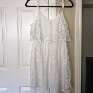 SHORT WHITE LACE DRESS