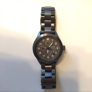 Men's stainless steel Fossil watch!!