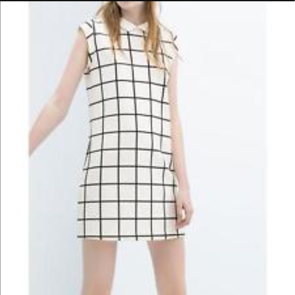 Zara checkered shift dress