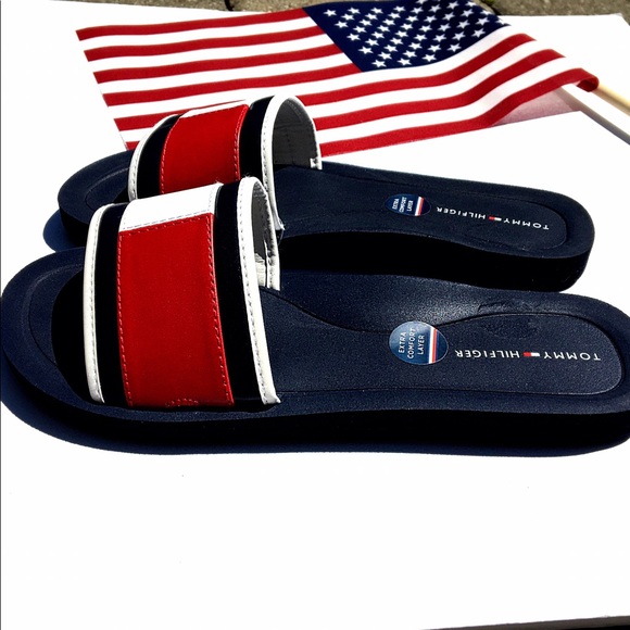 NWT 🇱🇷 TOMMY HILFIGER sandals slides - Picture 2 of 6
