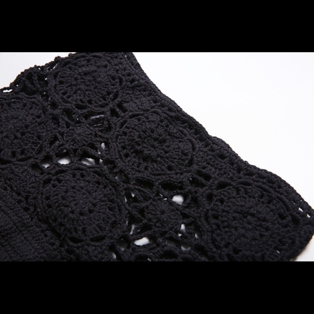 🆕 IT's Here! Crochet  HighWaist Bikini Set/Blk - Picture 6 of 8
