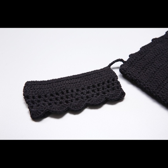 🆕 IT's Here! Crochet  HighWaist Bikini Set/Blk - Picture 5 of 8