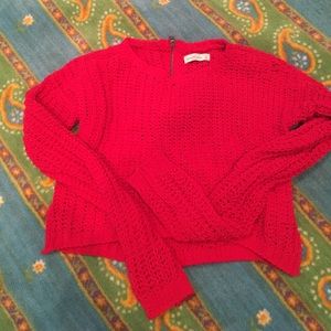 Abercrombie & Fitch Red Ultra-Soft Sweater